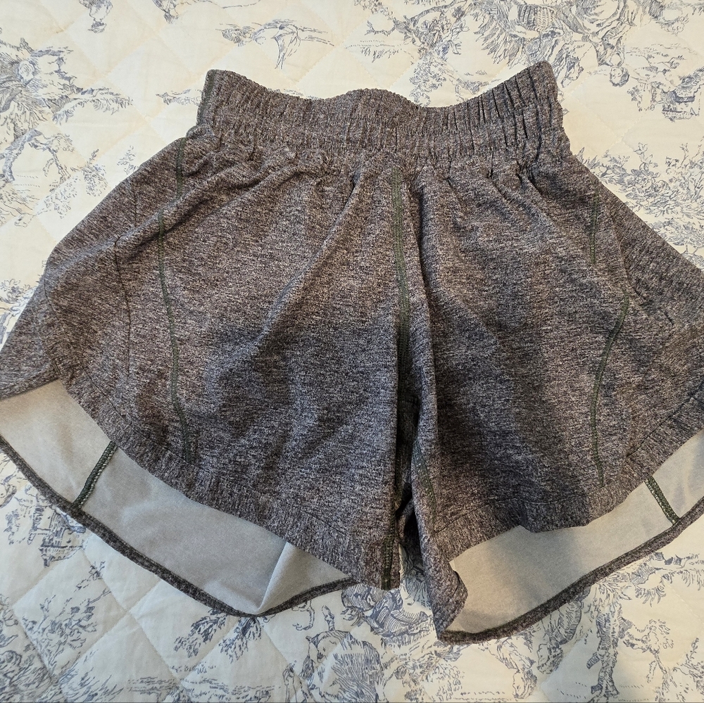 lululemon athletica Gray High-Waist Athletic Shorts